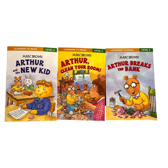 Pbs Kids Other - Arthur by Marc Brown Learning to Read Level 2 Books Kids Set of 3 Multi Pack